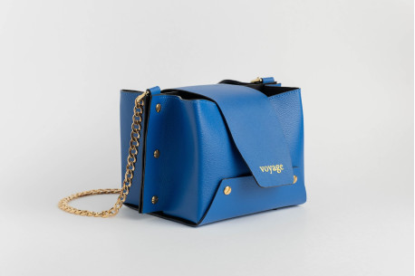 Leather handbag // SOLA (Blue)