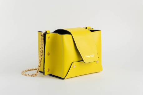 Leather handbag // SOLA (Yellow)