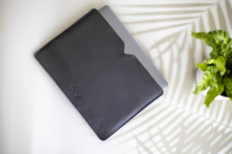 Leather MacBook sleeve // LOFT (Grey)