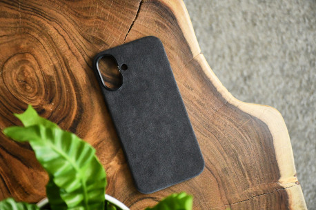 iPhone 16/Plus case // Alcantara (Black)