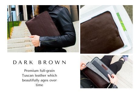 Leather folio iPad 11" & 12.9" // SAFE (Black)